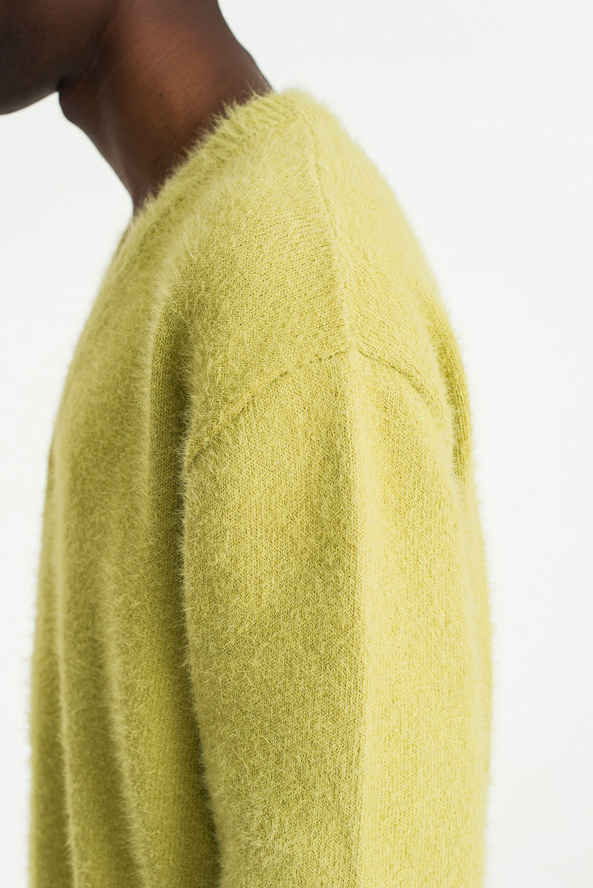 Menswear | Fuzzy Cardi, Lime