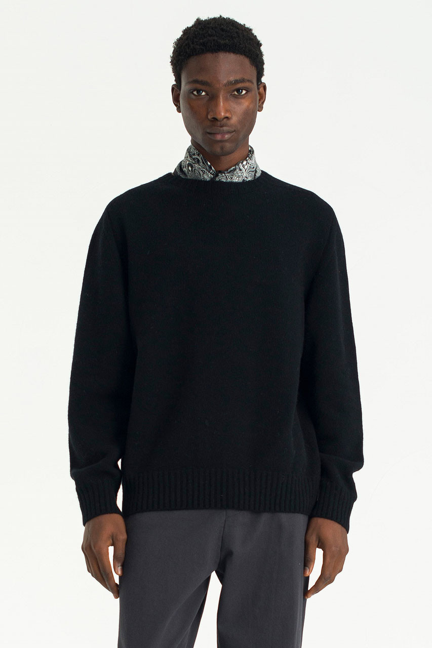 Menswear | Seamless Wool Jumper, Black