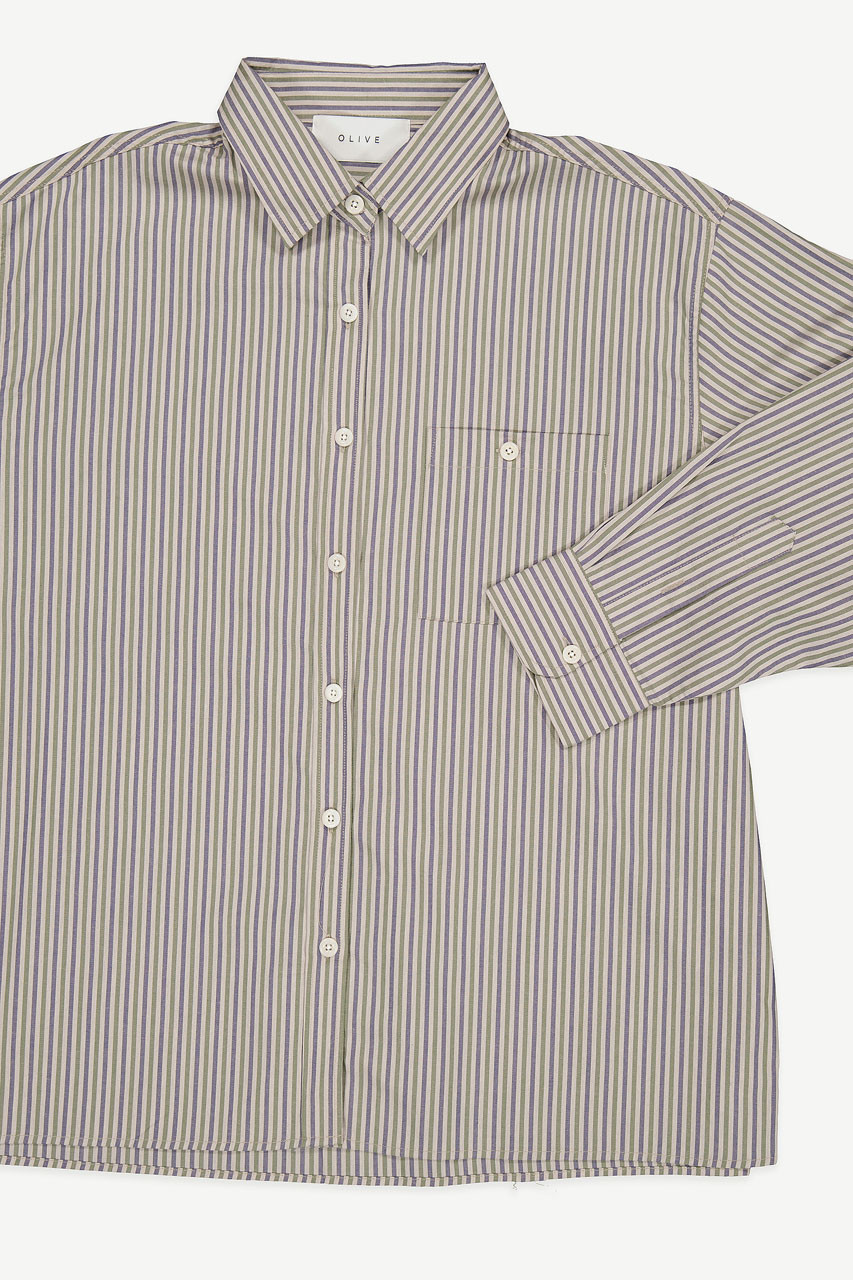 Coran Stripe Shirt, Khaki
