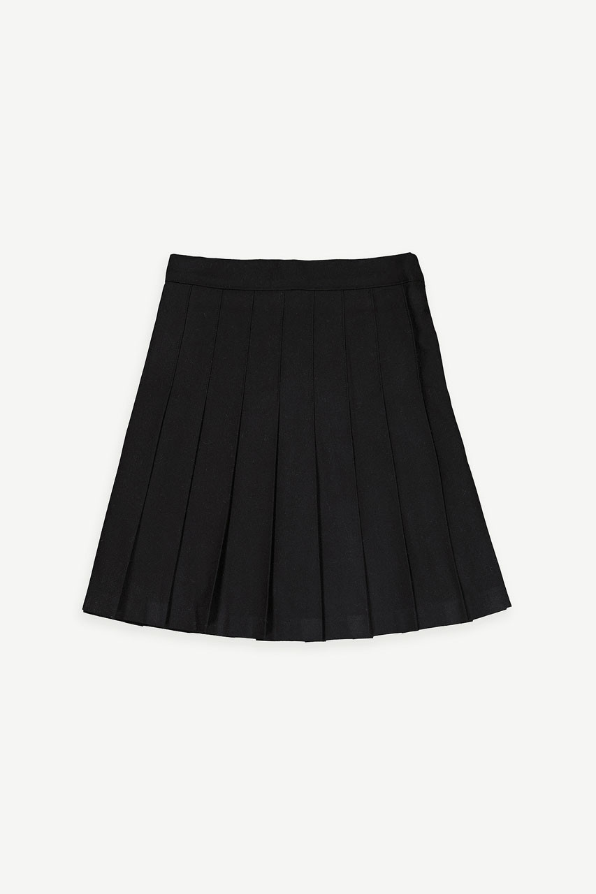 Giselle Mini Pleated Skirt, Black