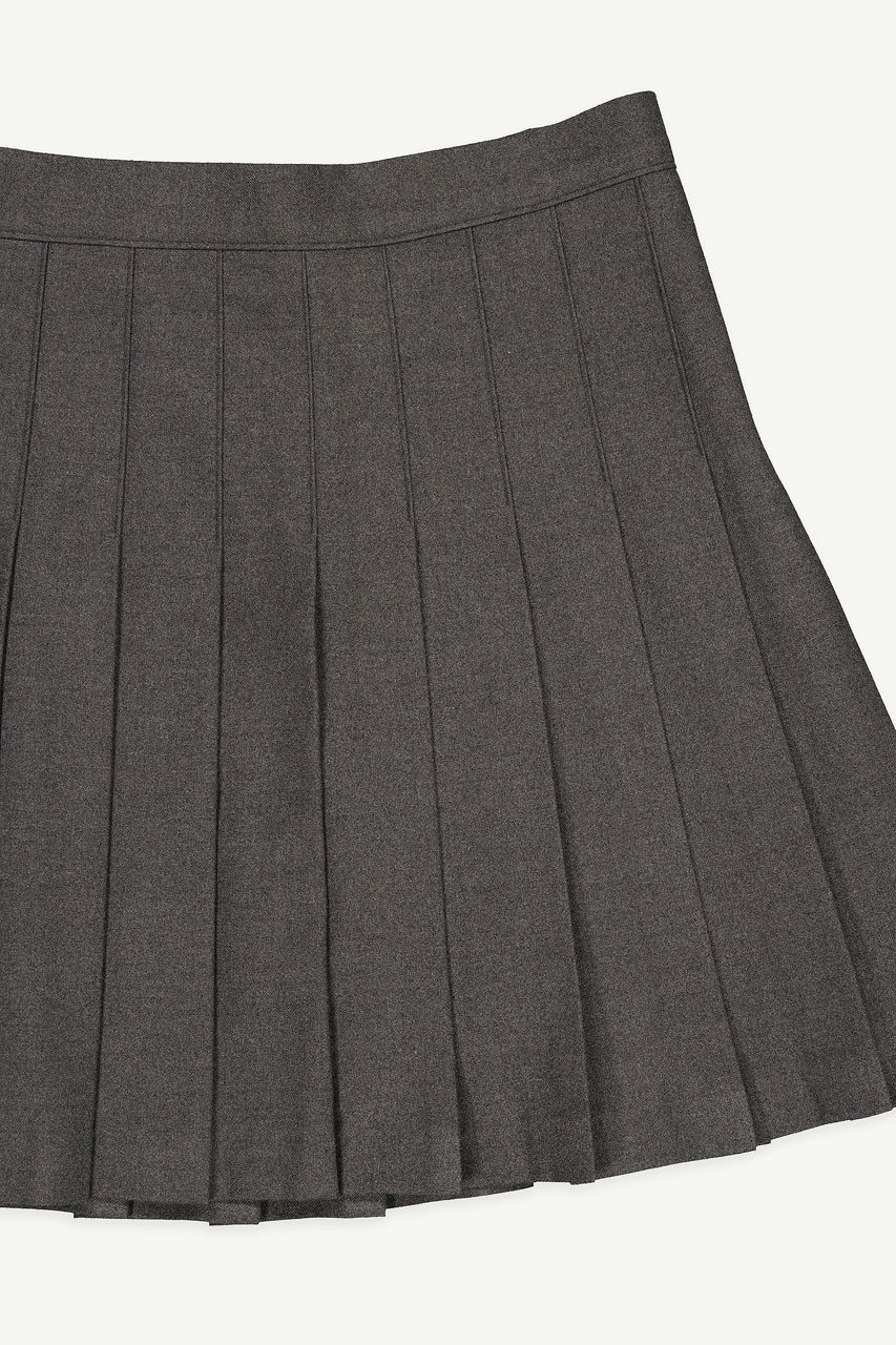 Giselle Mini Pleated Skirt, Grey