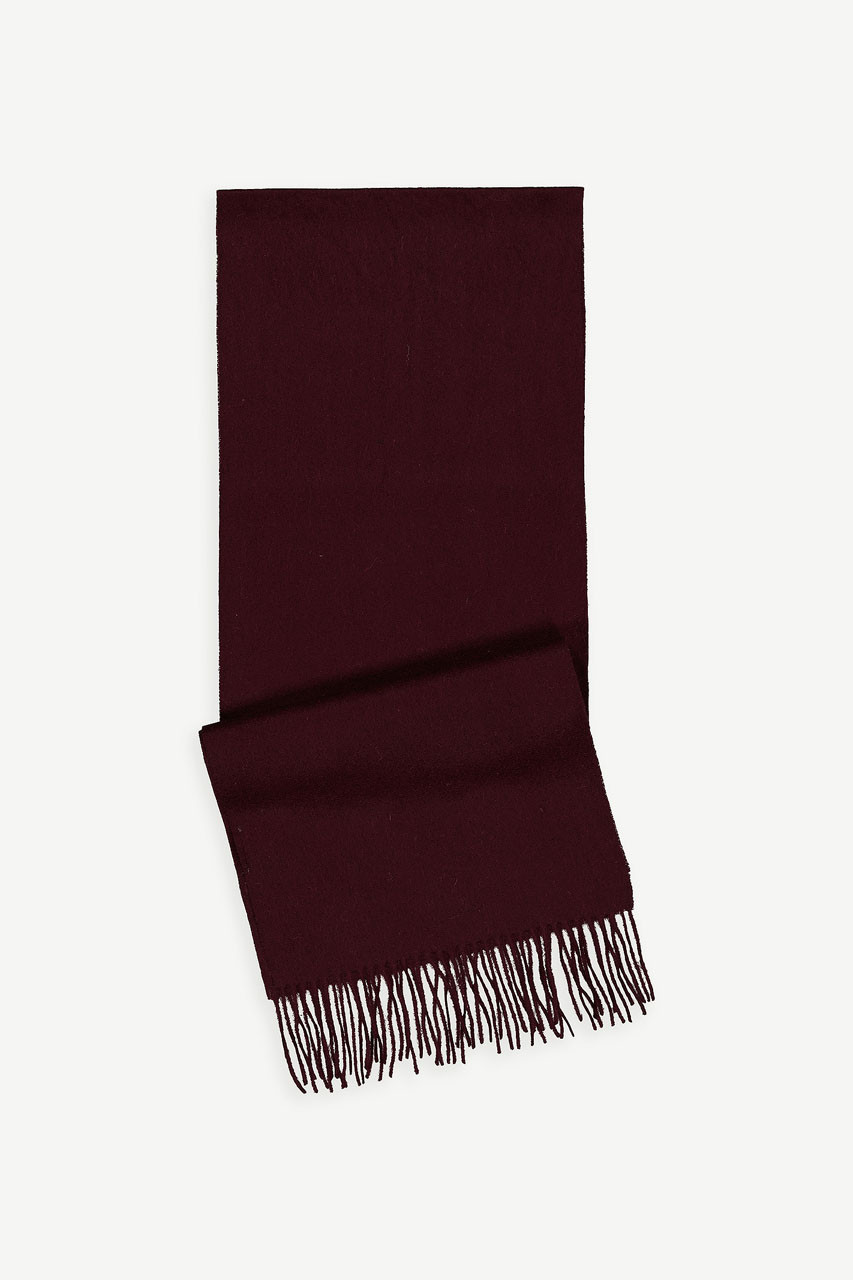 Aki Mini Wool Scarf, Wine