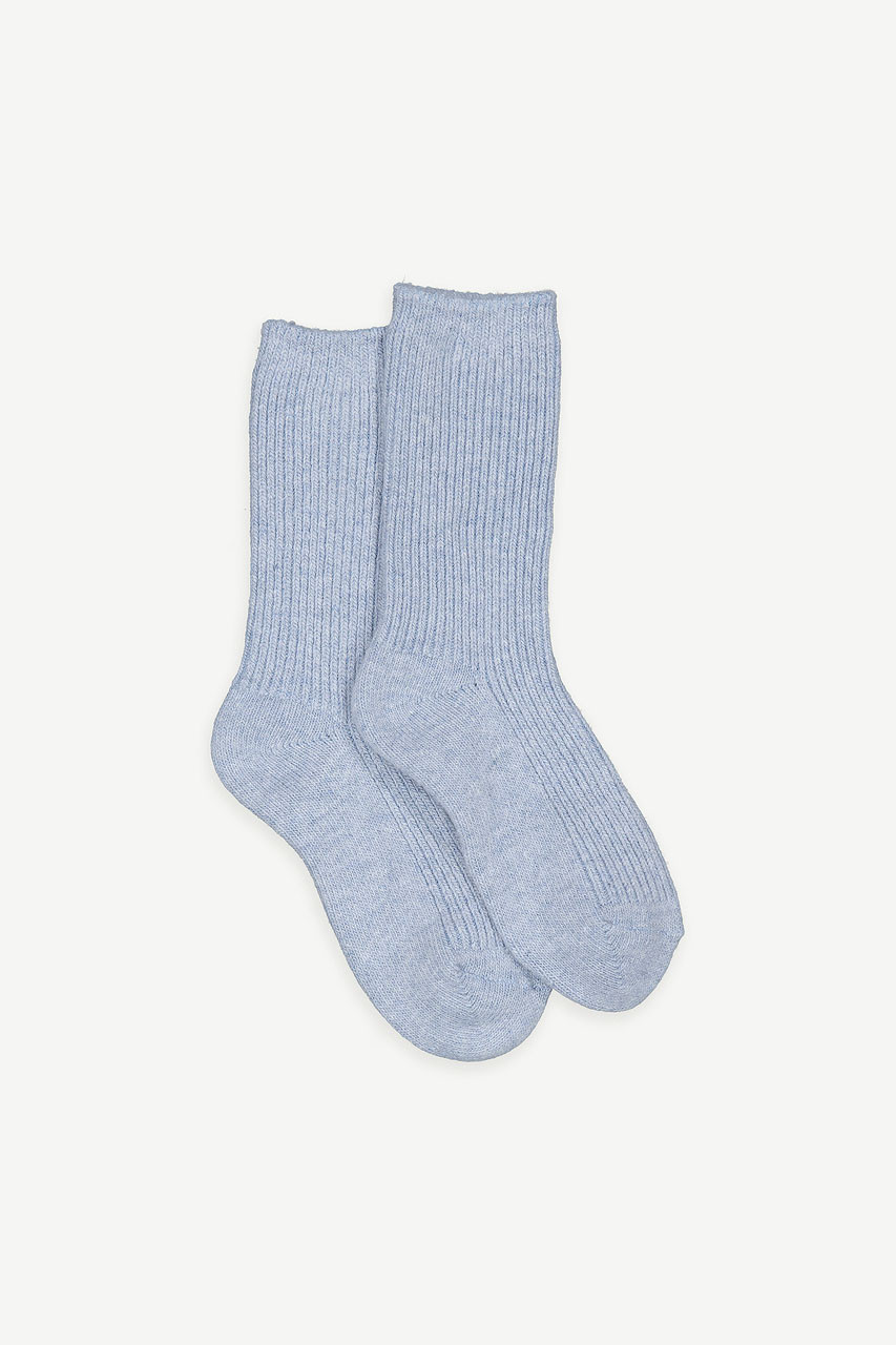 Pastel Colour Cashmere Blend Socks, Light Blue