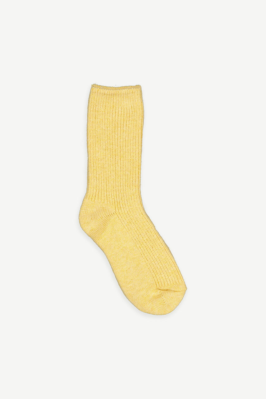 Pastel Colour Cashmere Blend Socks, French Dijon