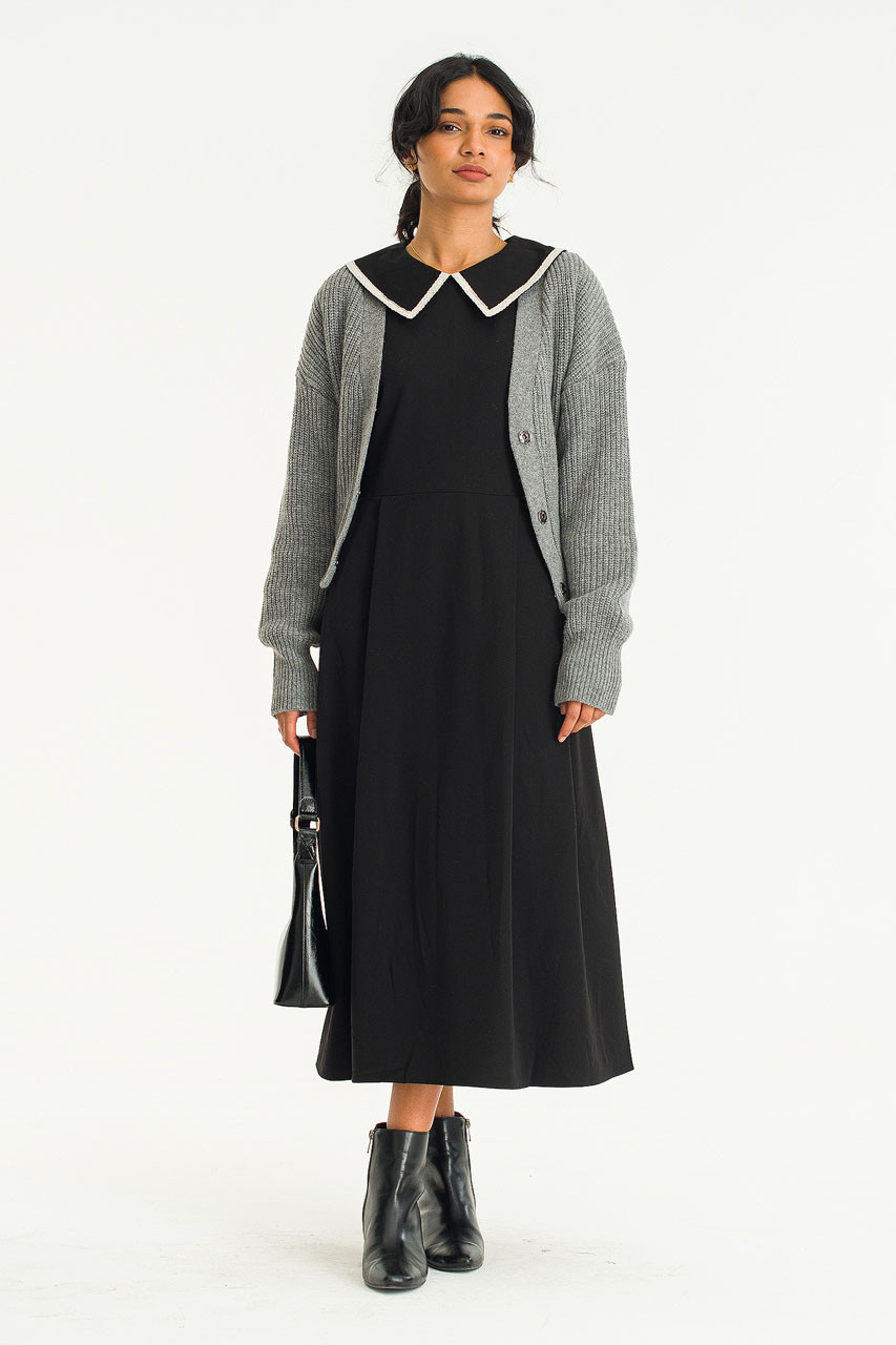 Hikiri Belted Cardigan, Grey