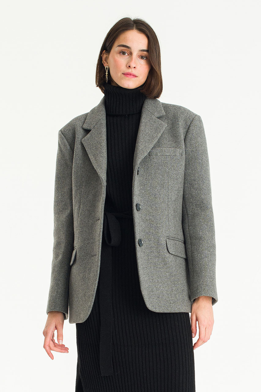 Dodo Wool Jacket, Charcoal