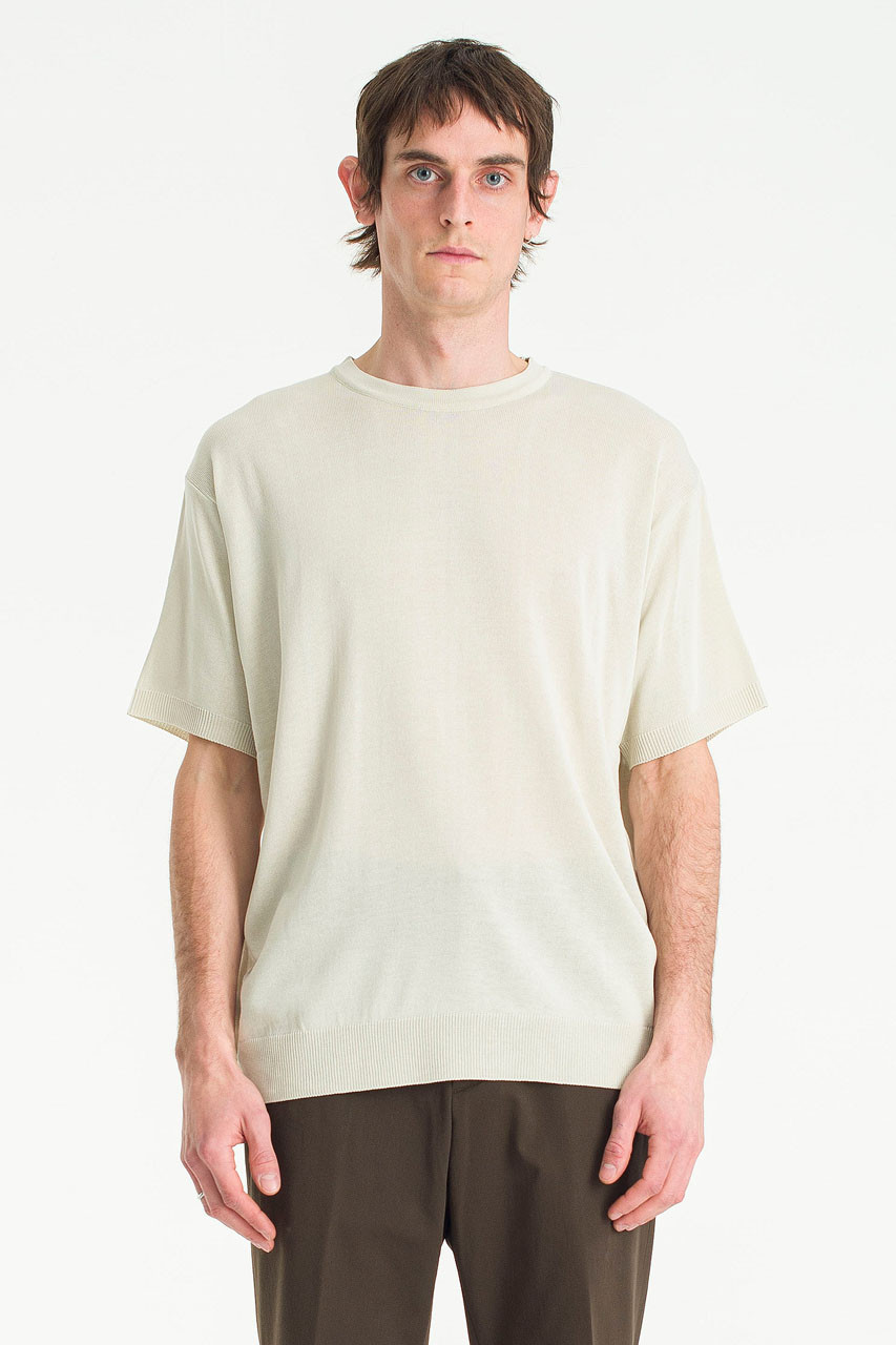 Menswear | Lightweight Linen Mix Tee, Light Grey