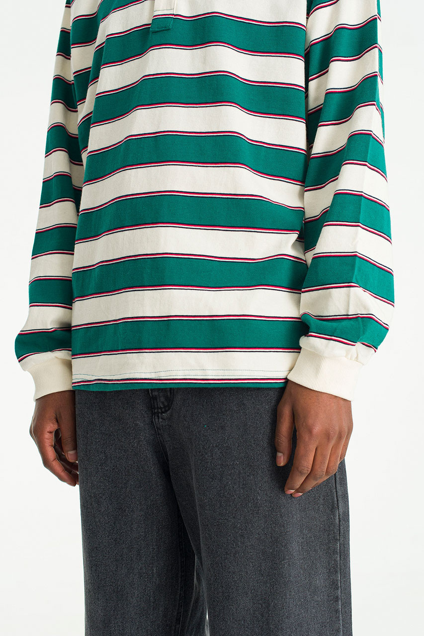 Menswear | Striped Rugby Shirt, Green