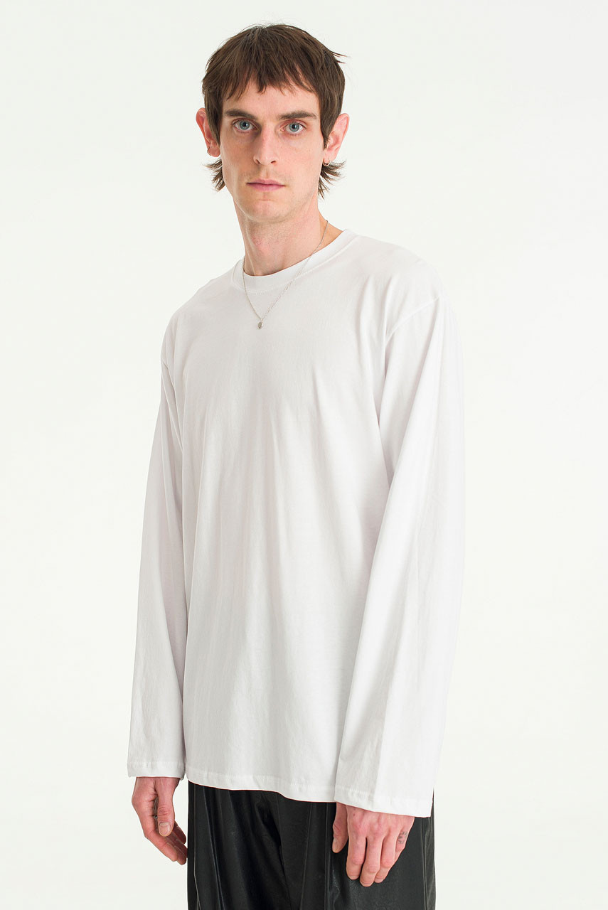 Menswear | Pale Long Sleeve Tee, White