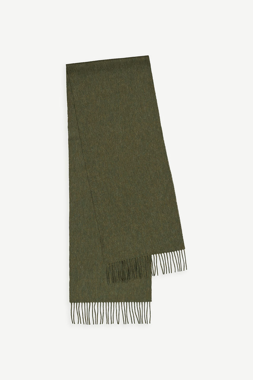 Menswear | Small Wool Scarf, Forest Green