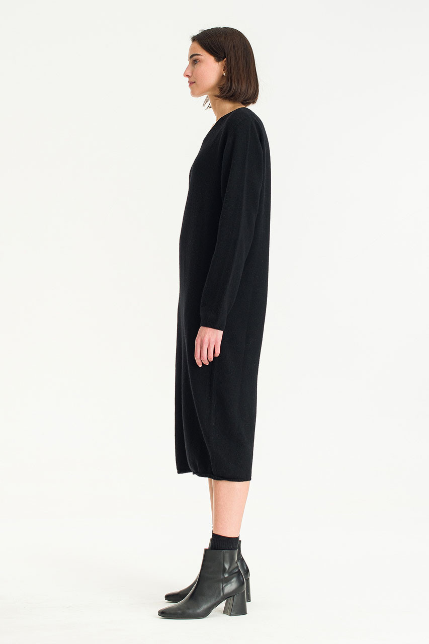 Ava Seamless Mid Length  Dress, Black