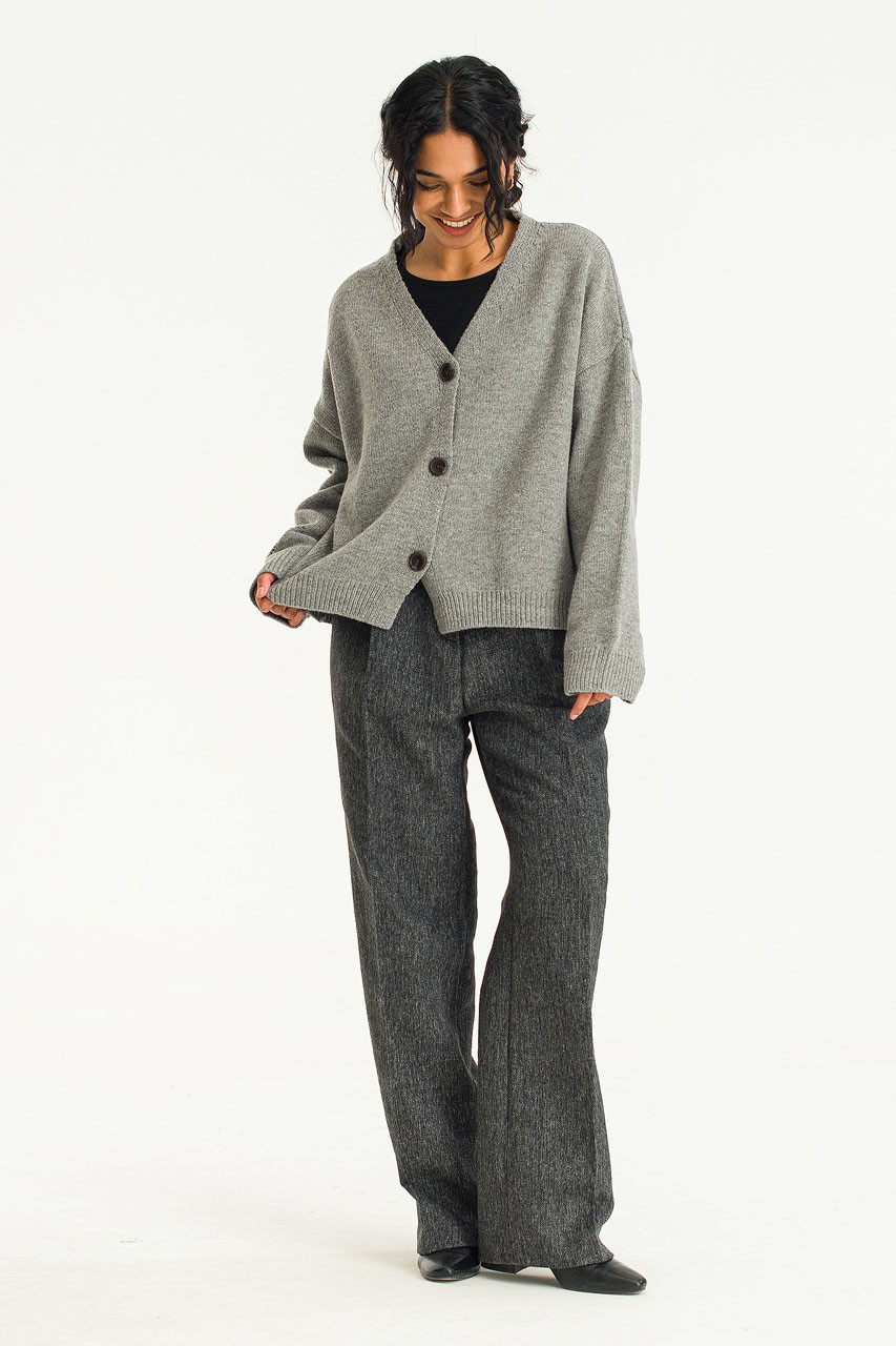 Olivia Chunky Cardigan, Grey