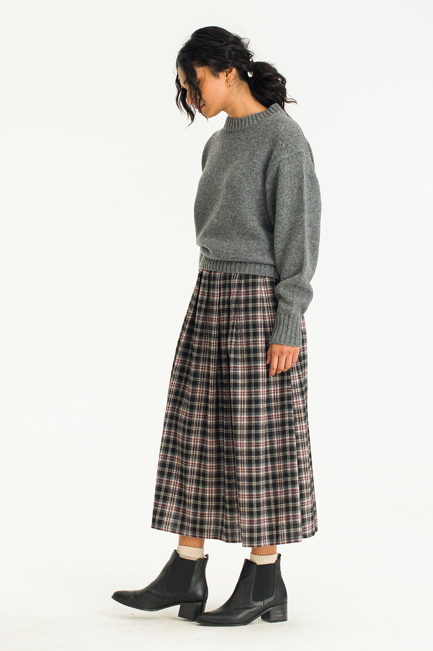 Lucy Check Skirt, Black