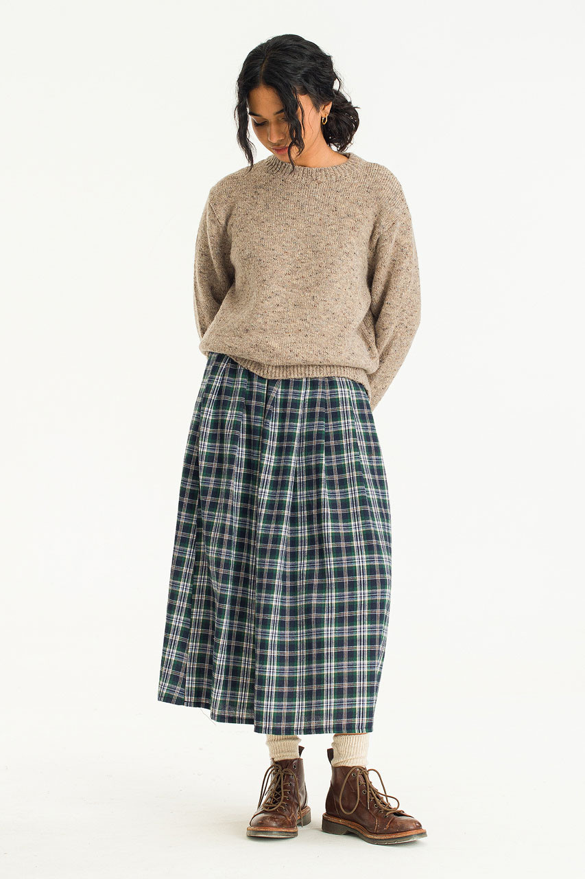 Lucy Check Skirt, Navy