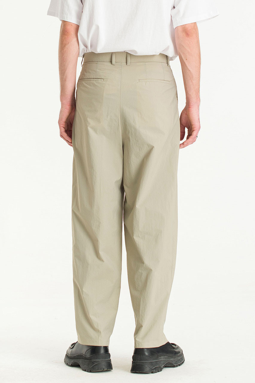 Menswear | Nylon Pintuck Pants, Stone