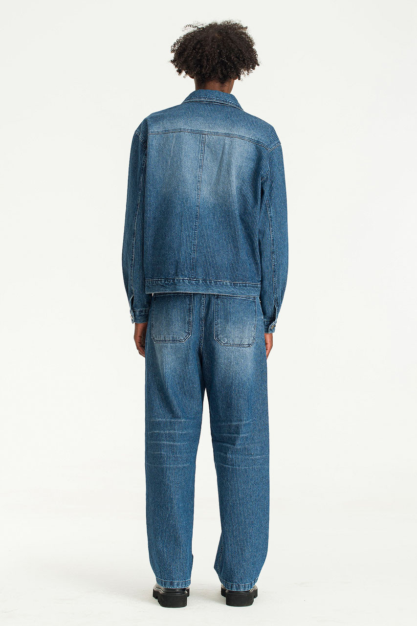 Menswear | Faded Denim Jacket i, Mid Blue