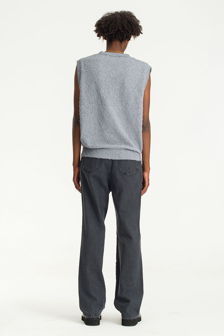 Menswear | Boucle V-Neck Vest, Grey