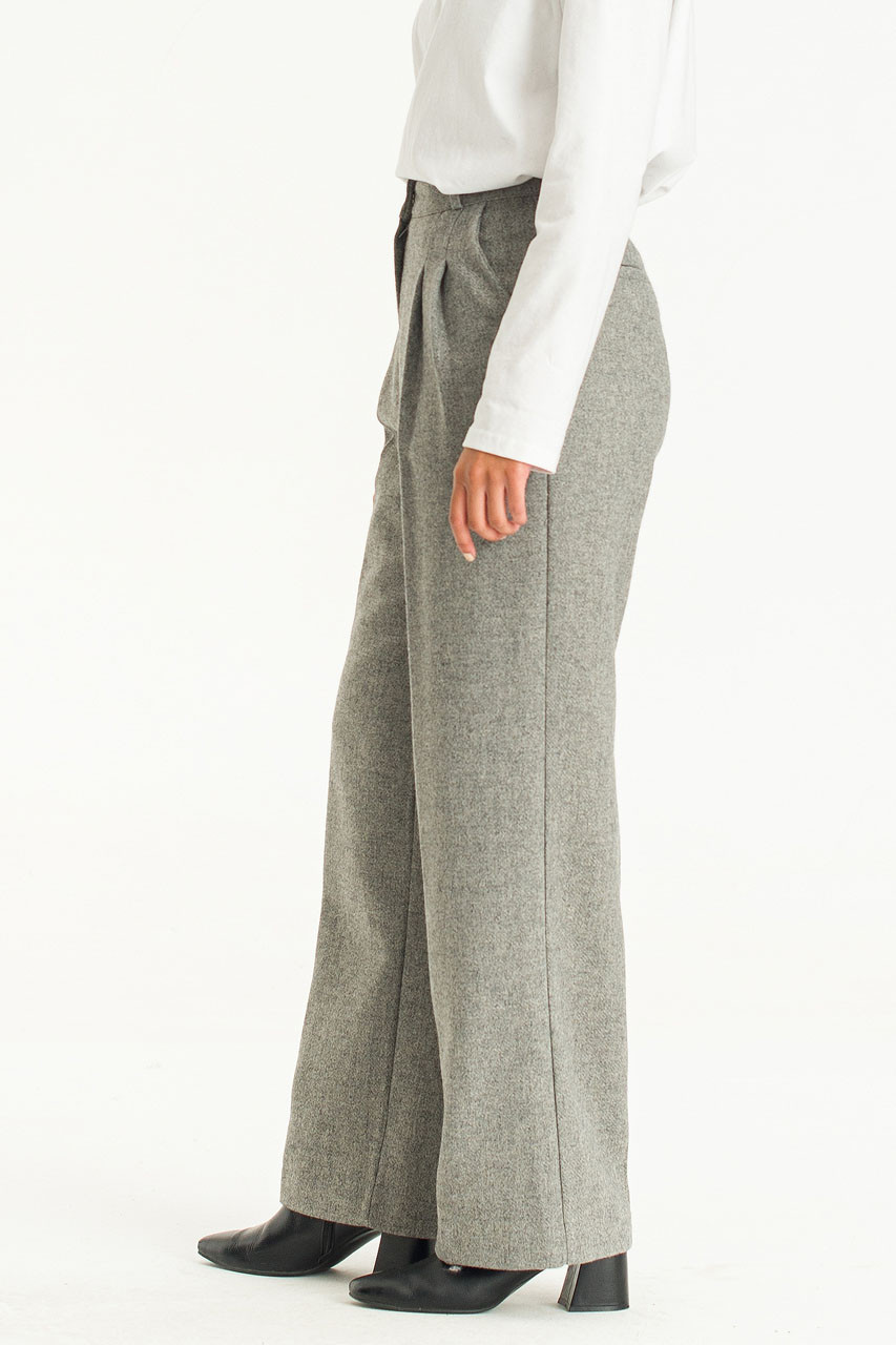 Brielle Wool Blend Slacks, Grey