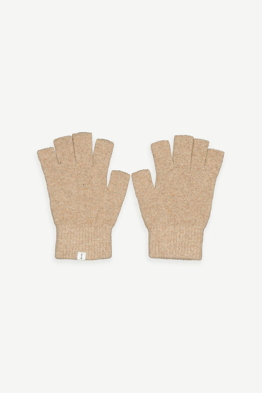 Jane Fingerless Gloves, Beige