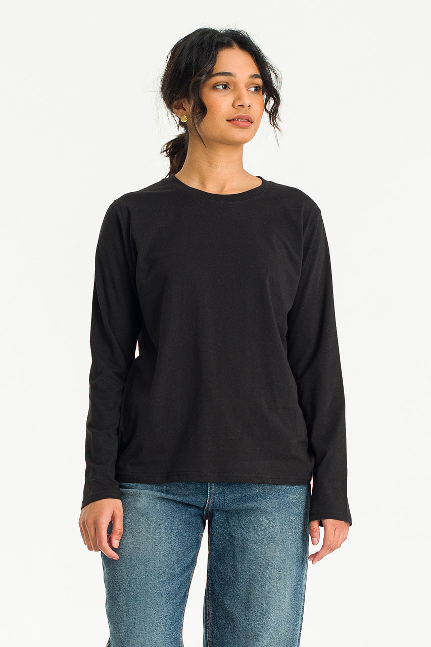 Laura Boyfit Soft Tee, Black