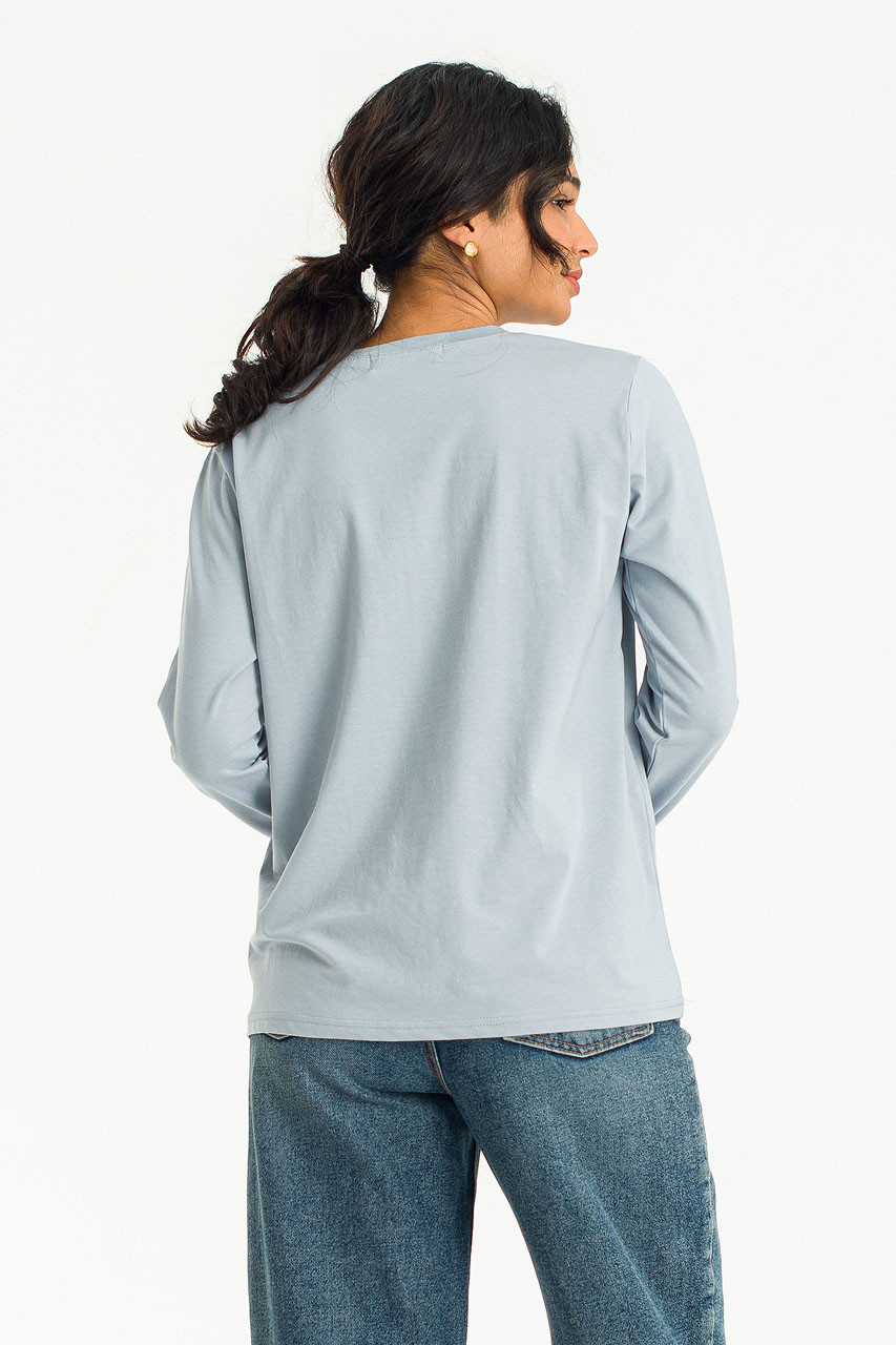 Laura Boyfit Soft Tee, Blue