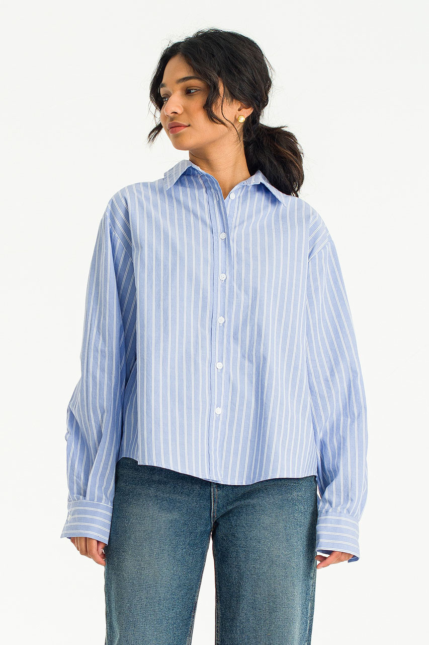 Leoni Stripe Shirt, Blue