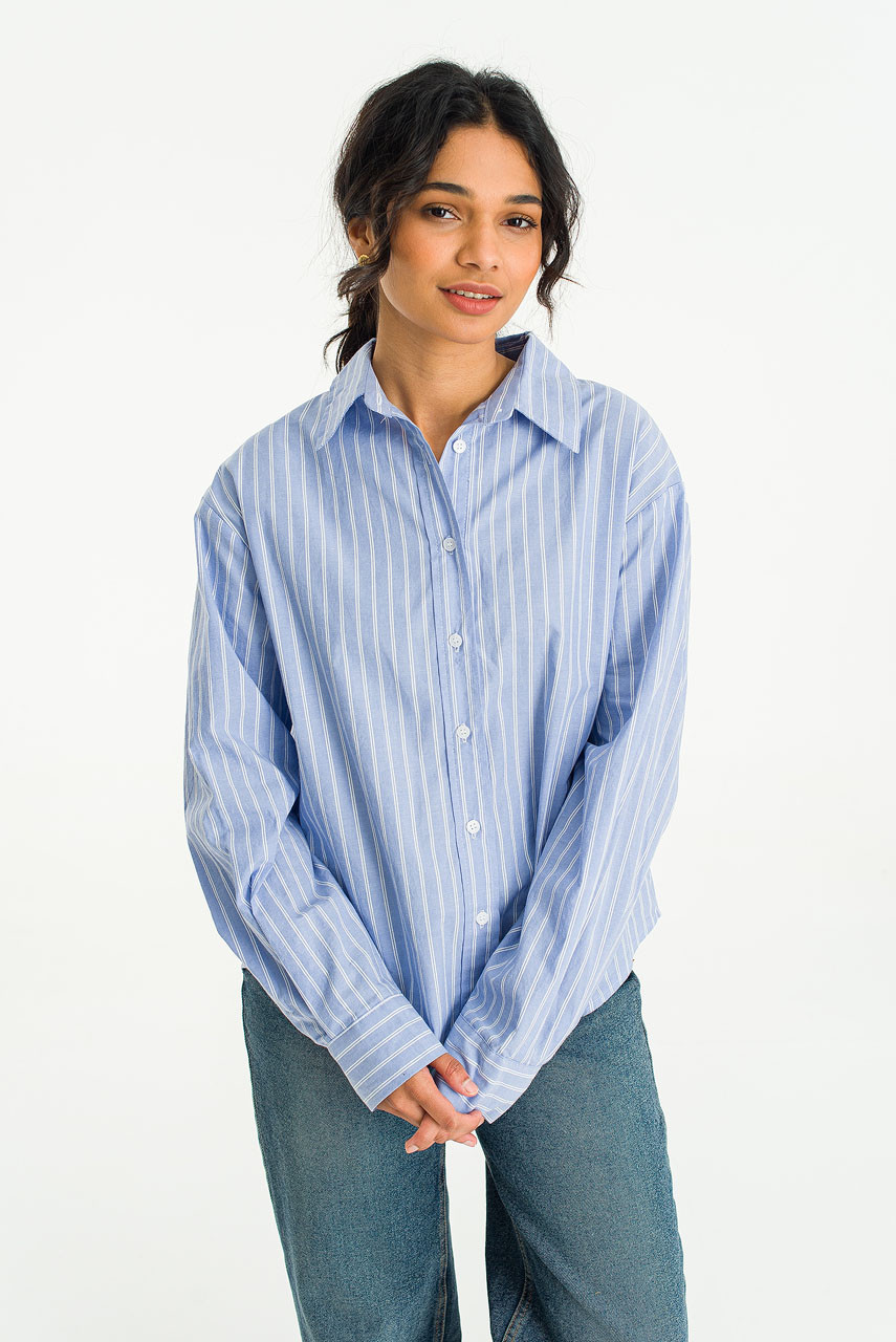 Leoni Stripe Shirt, Blue