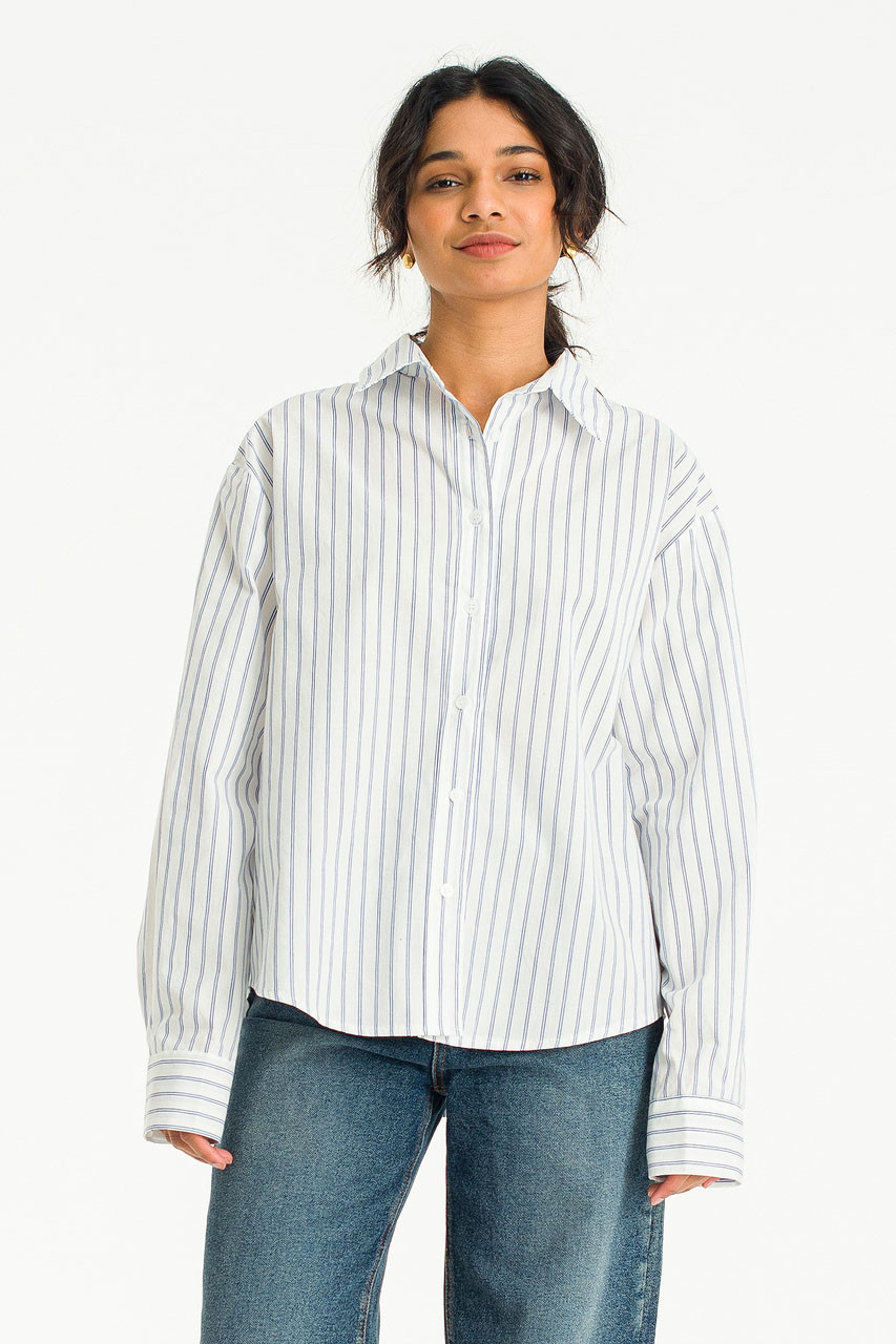 Leoni Stripe Shirt, Ivory