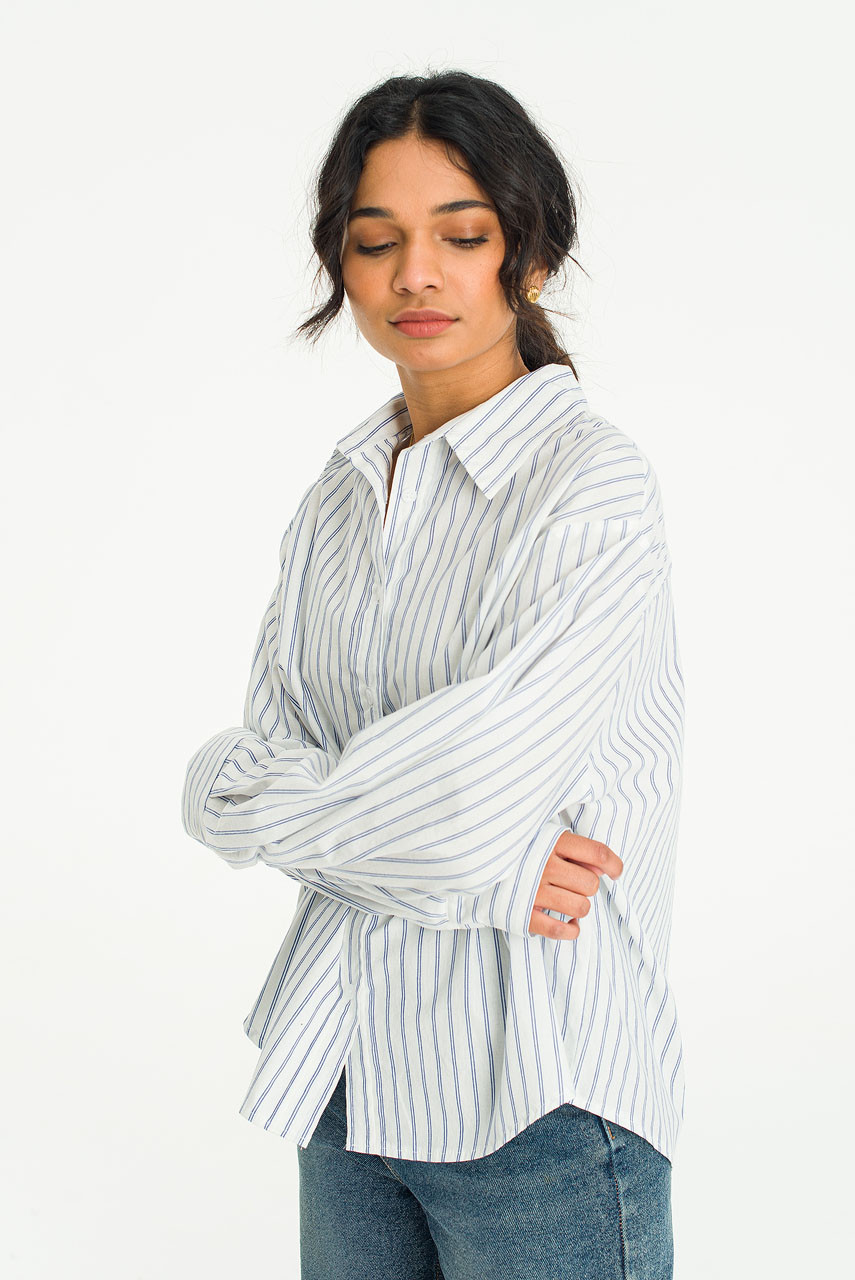 Leoni Stripe Shirt, Ivory