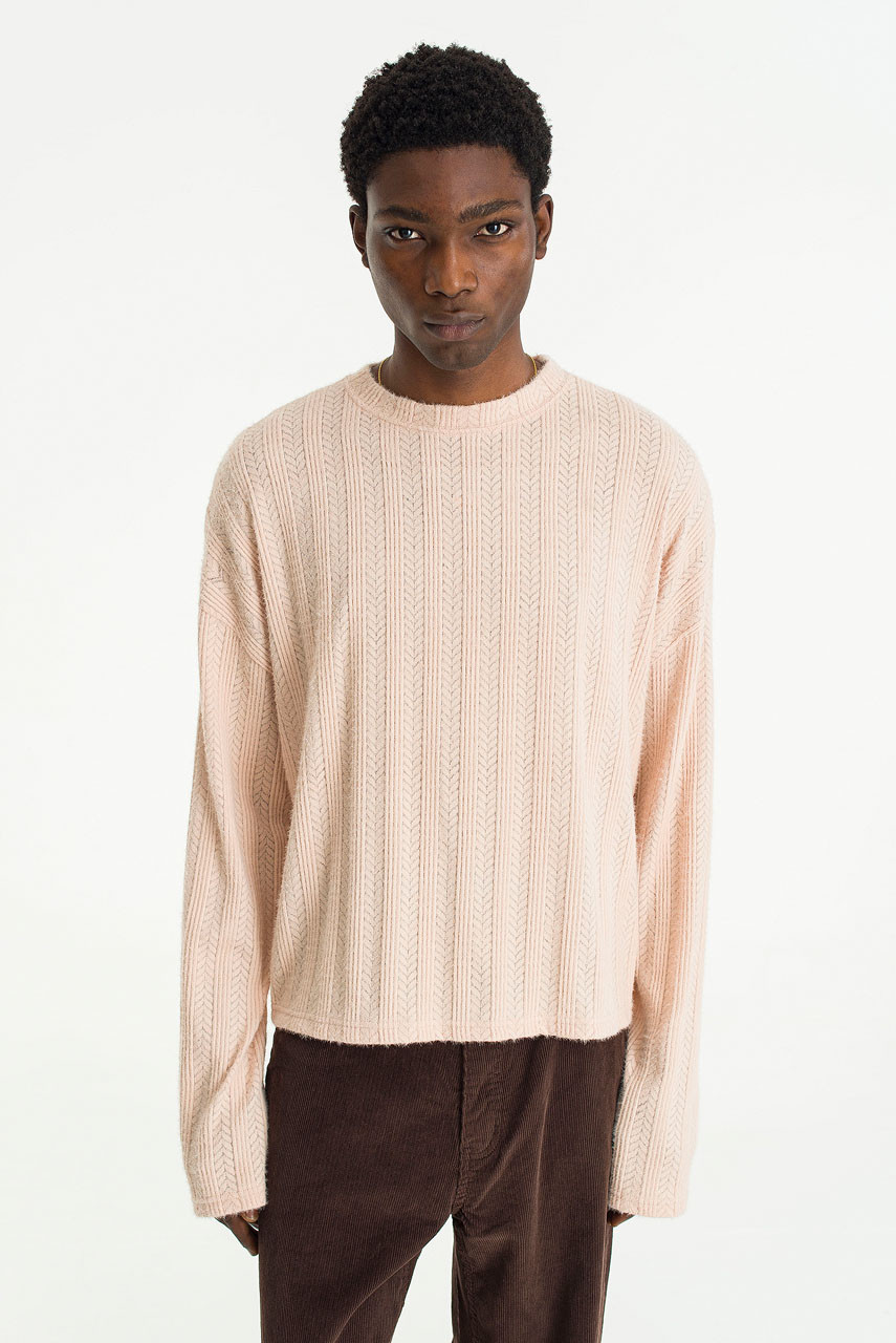 Menswear | Chevron Box Knit, Pink