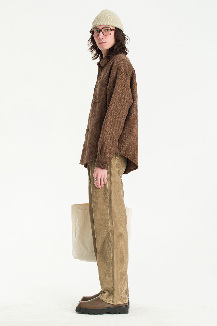 Menswear | Tweed Overshirt, Brown