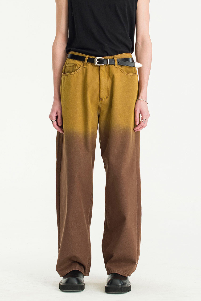 Menswear | Dipped Jeans, Brown/Mustard