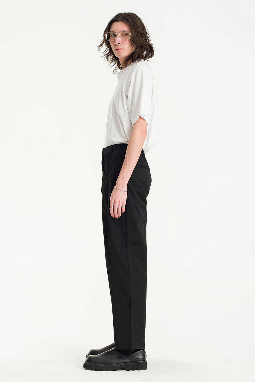 Menswear | Wide Cotton Pants, Black