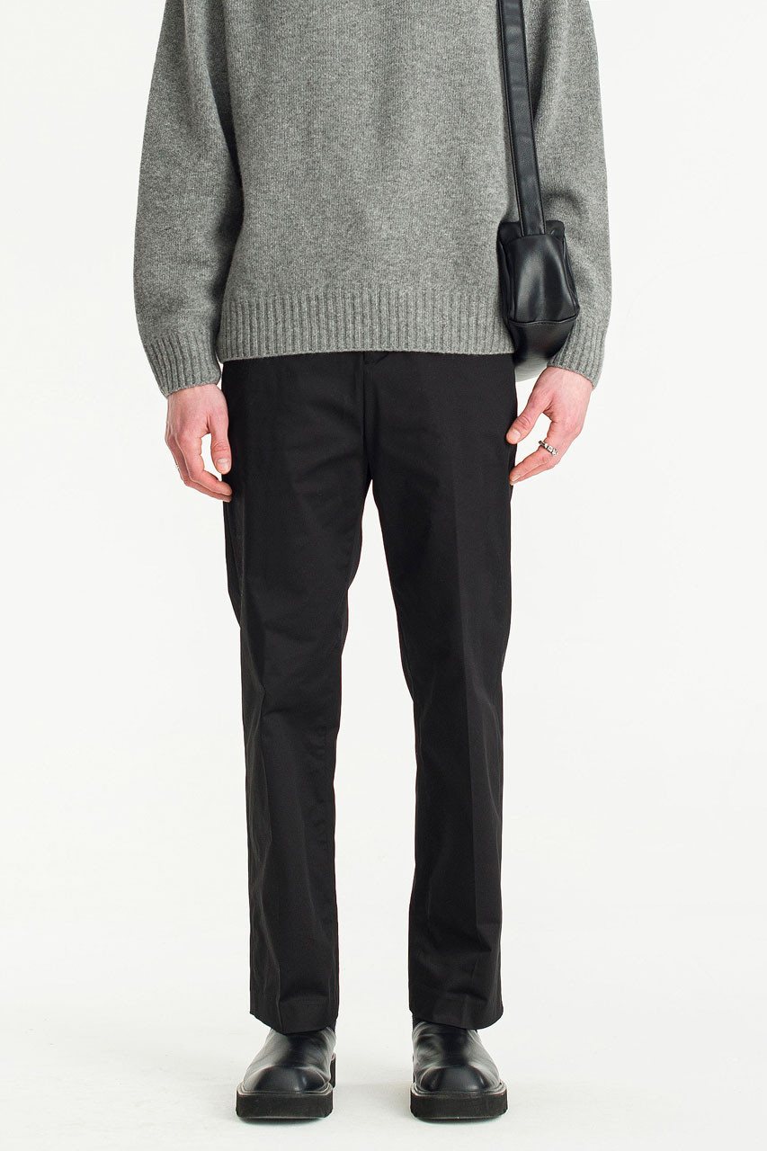 Menswear | Structured Banding Pants, Black