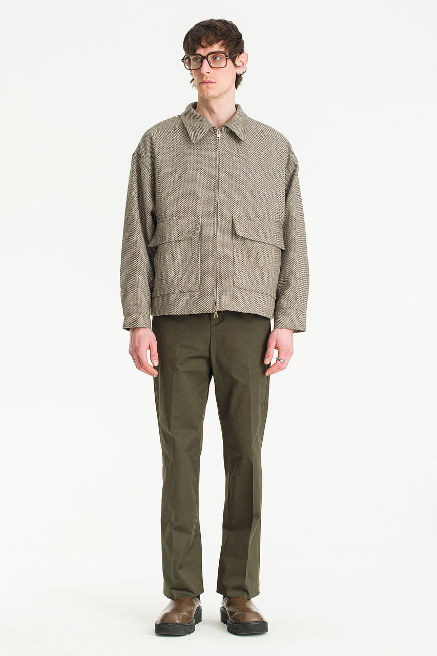 Menswear | Structured Banding Pants, Khaki