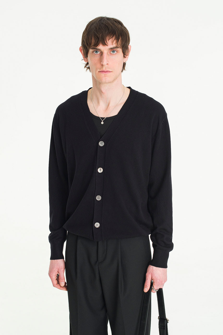 Menswear | Soft-Touch Cardigan, Black