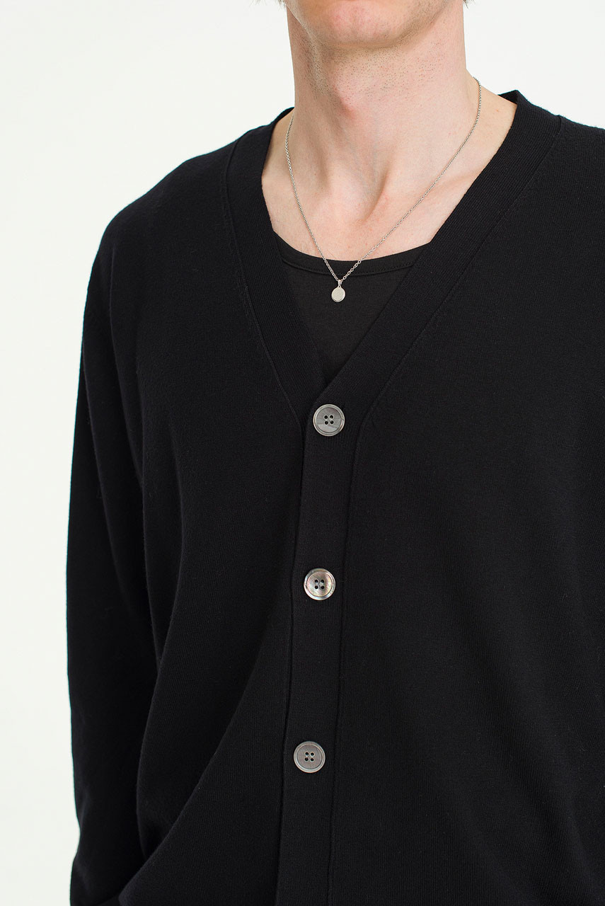 Menswear | Soft-Touch Cardigan, Black