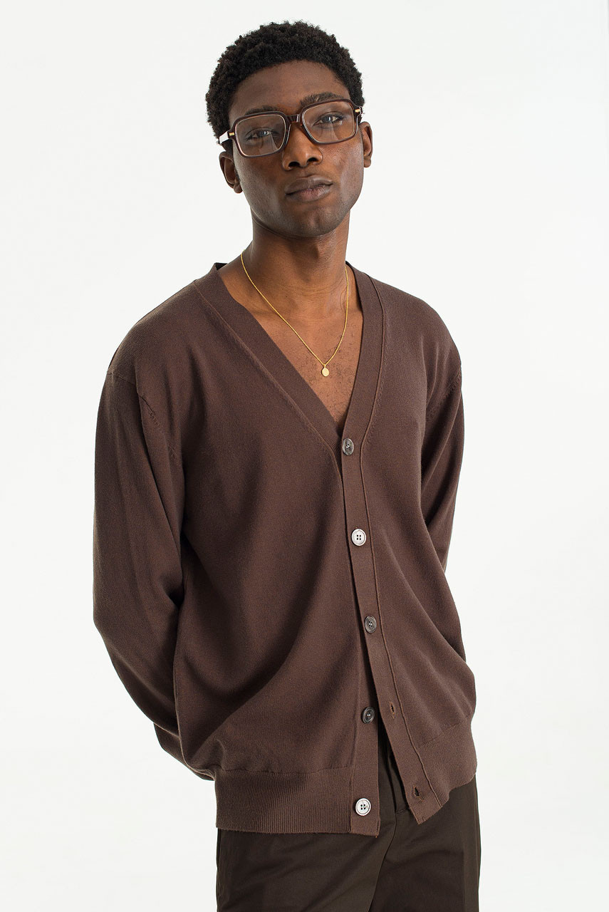 Menswear | Soft-Touch Cardigan, Brown