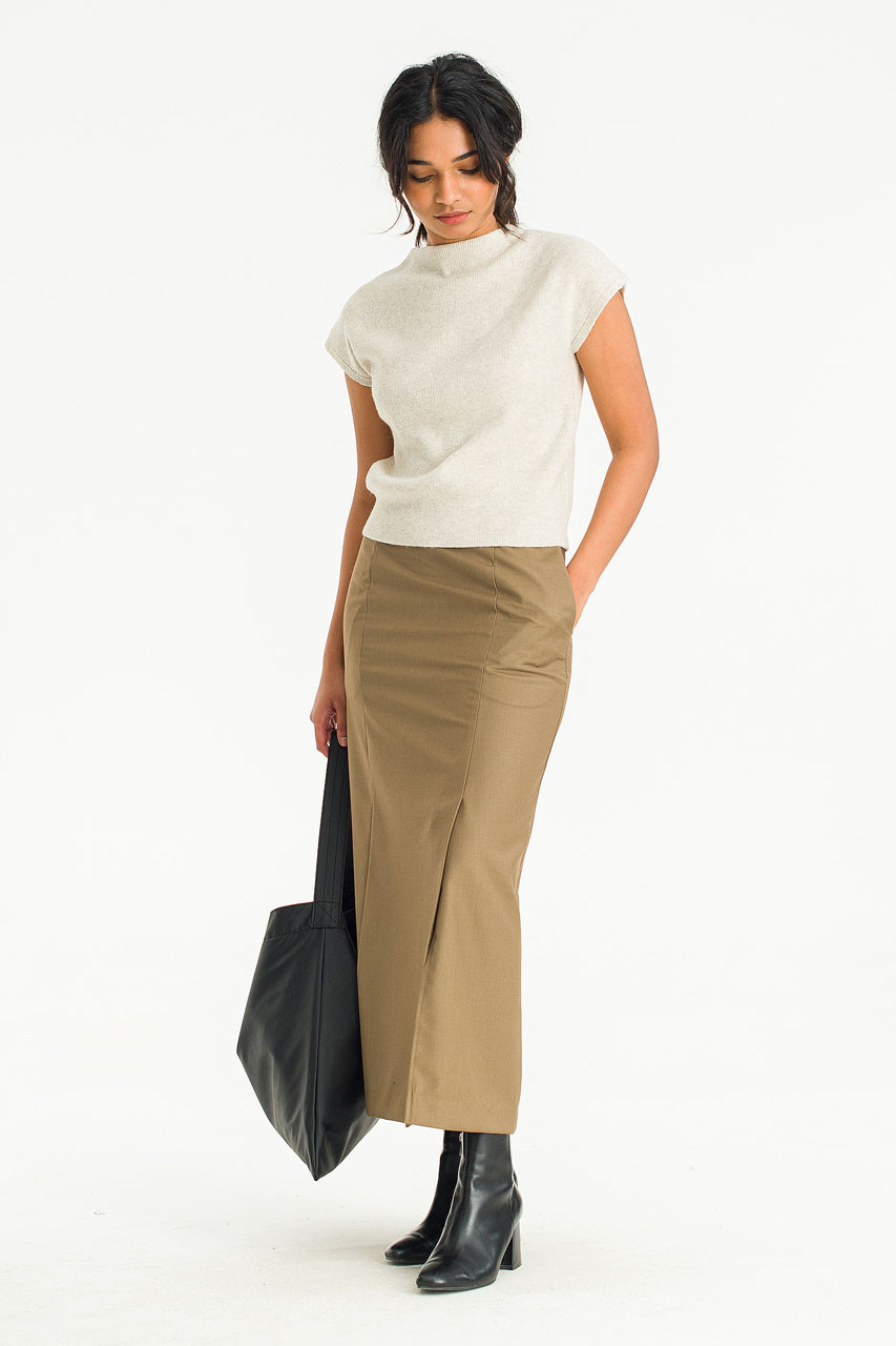 ☆送料・関税込☆THREETIMES★Mocha slit skirt★ 正規品♥threetimes♥Mocha slit skirt (threetimes/スカート