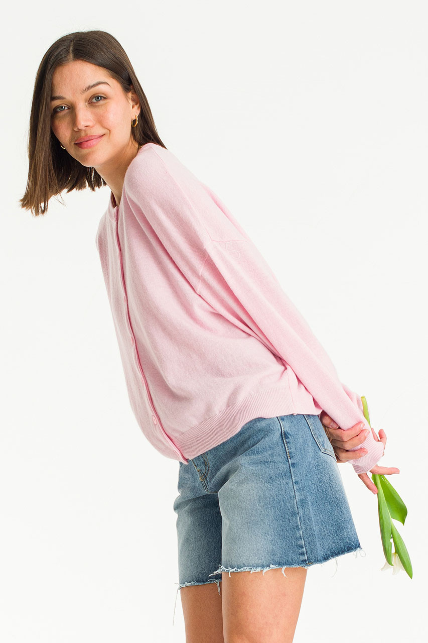 Haku Simple Cardigan, Pink