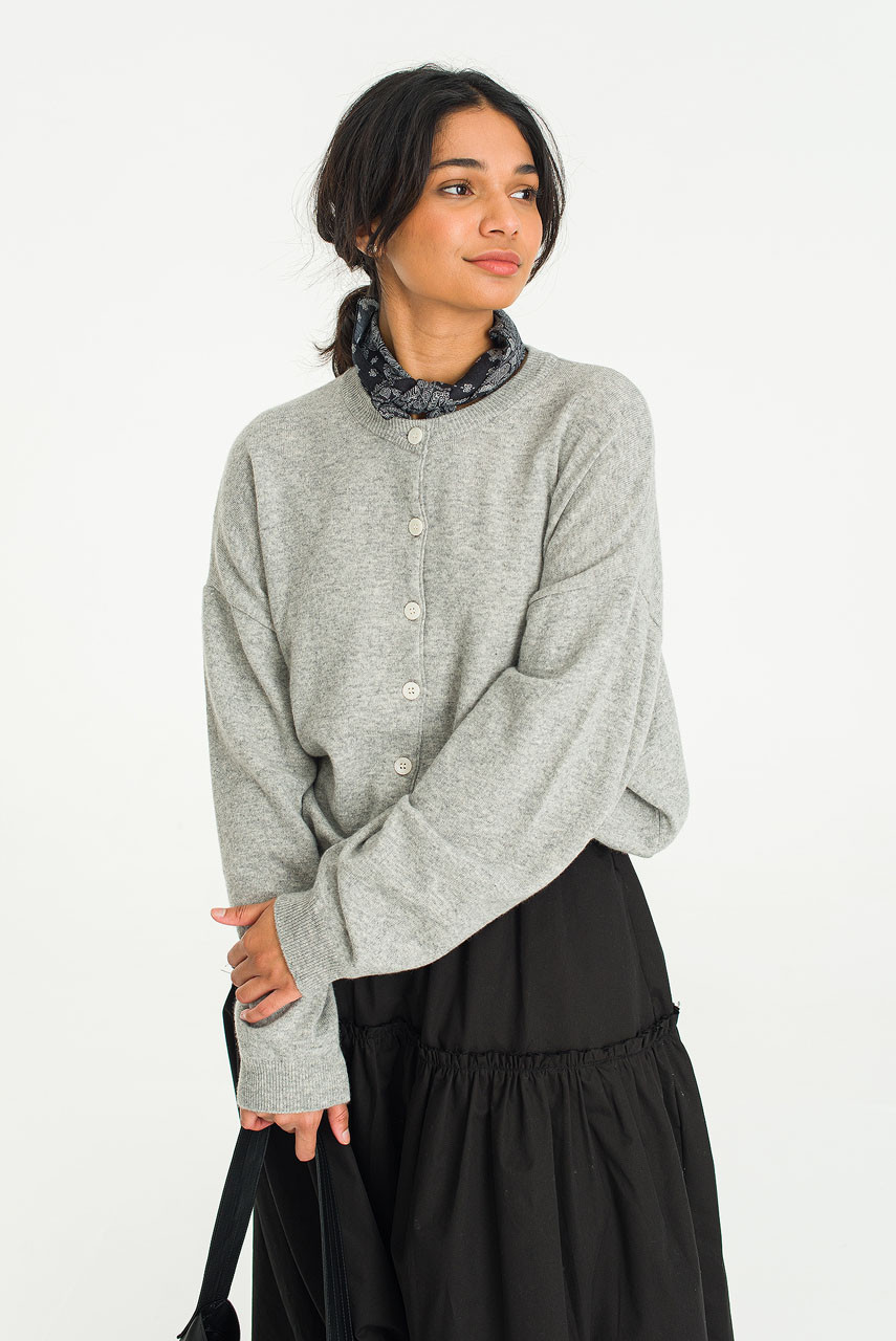 Haku Simple Cardigan, Grey