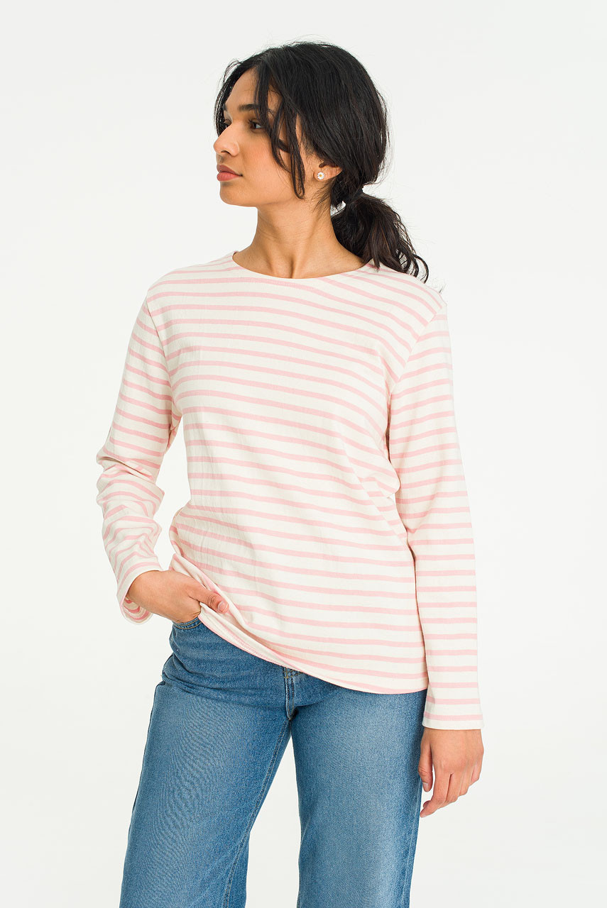 Amelie Stripe Tee, Pink