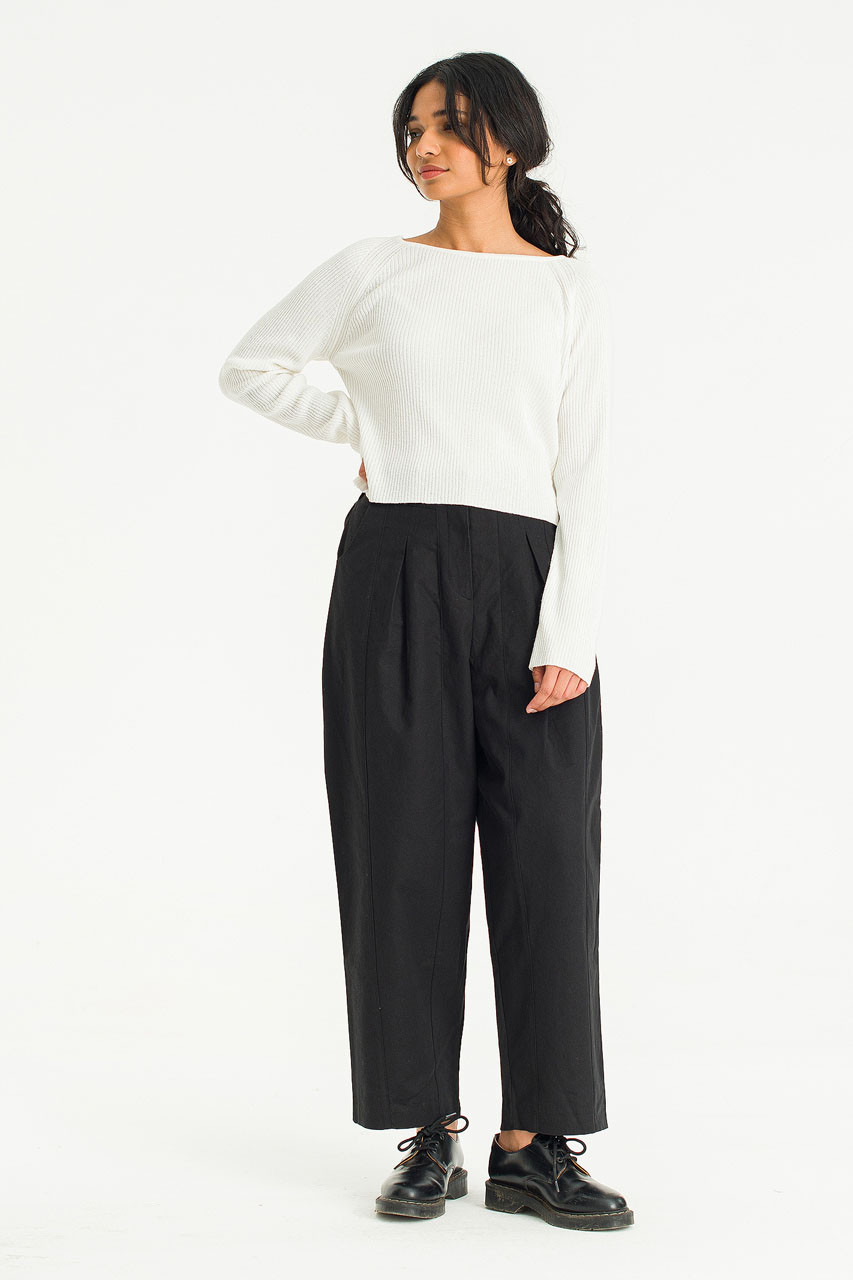 Buy Women Black Solid Casual Regular Fit Trousers Online - 777099