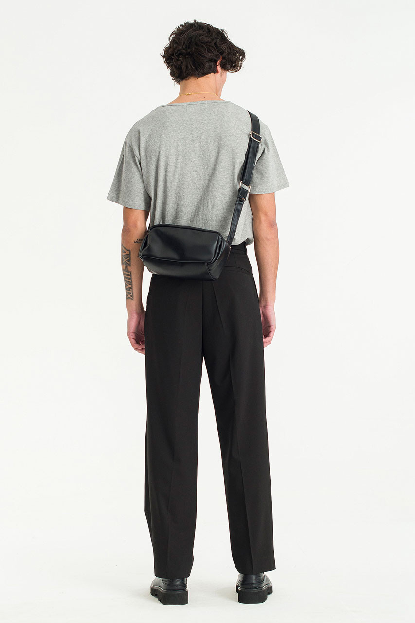 Menswear | Pintuck Trousers, Black