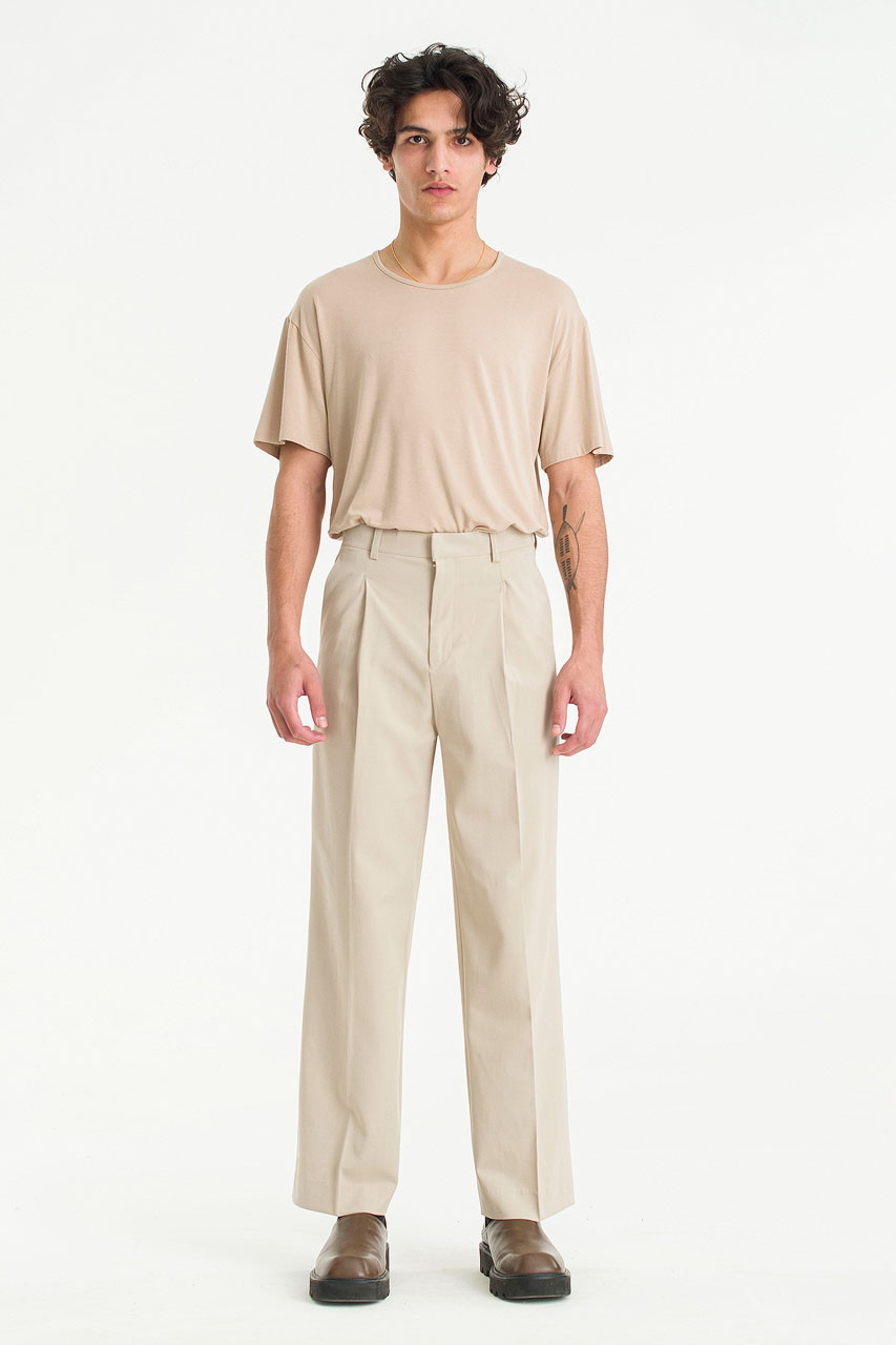 Menswear | Pintuck Trousers, Ivory