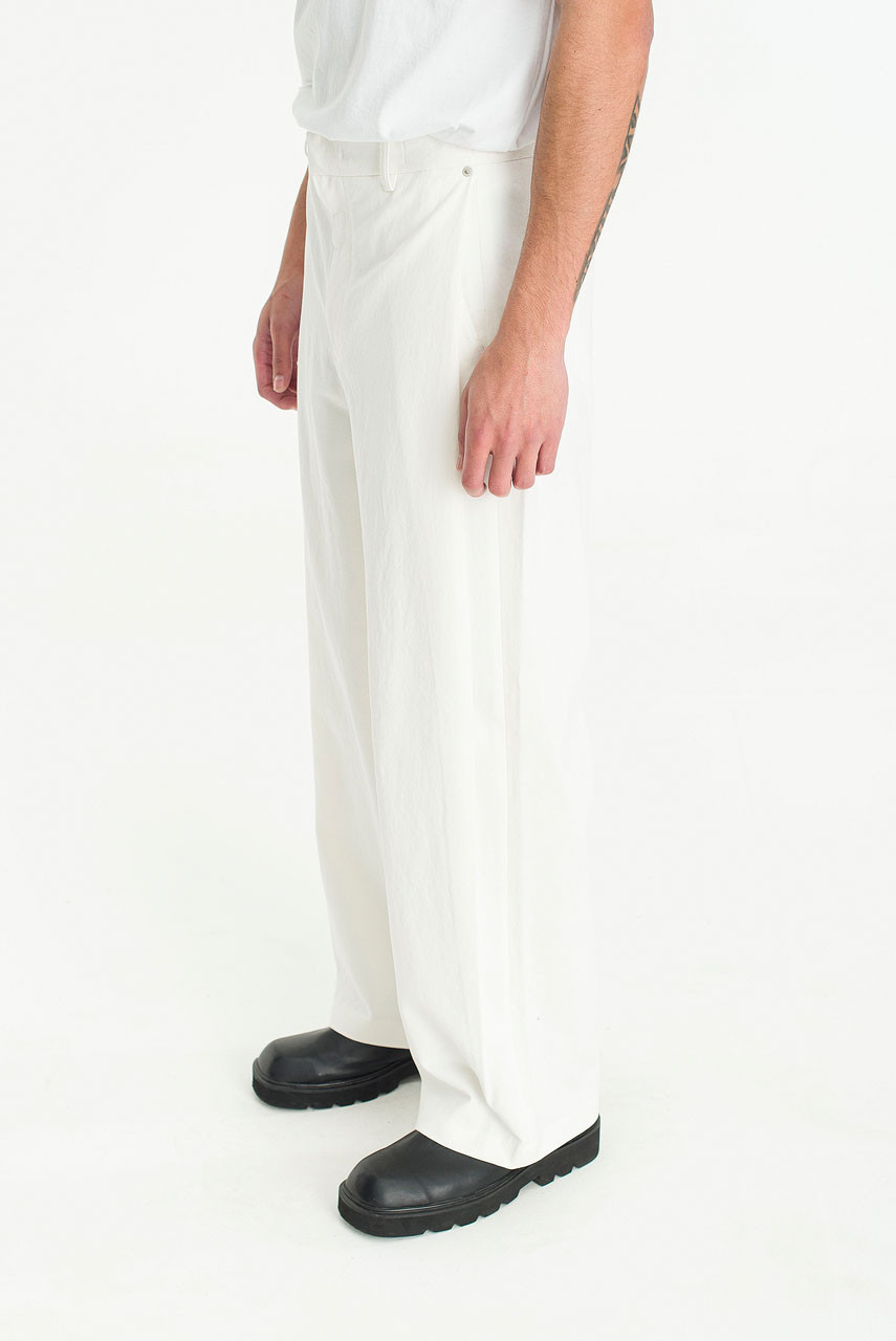 Menswear | Deep Pleat Pants, Ivory