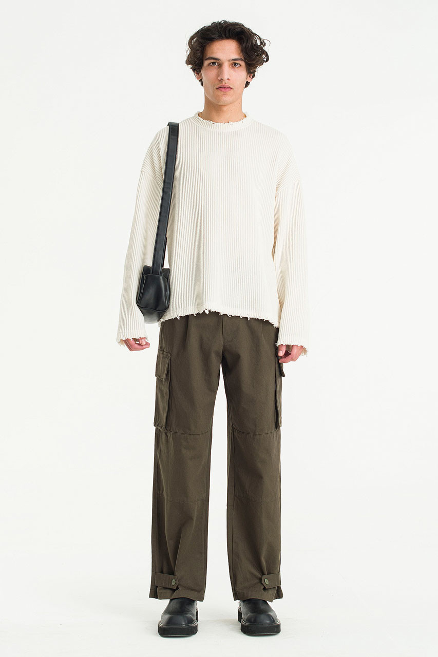 Menswear | Wrap Cuff Cargo Pants, Khaki