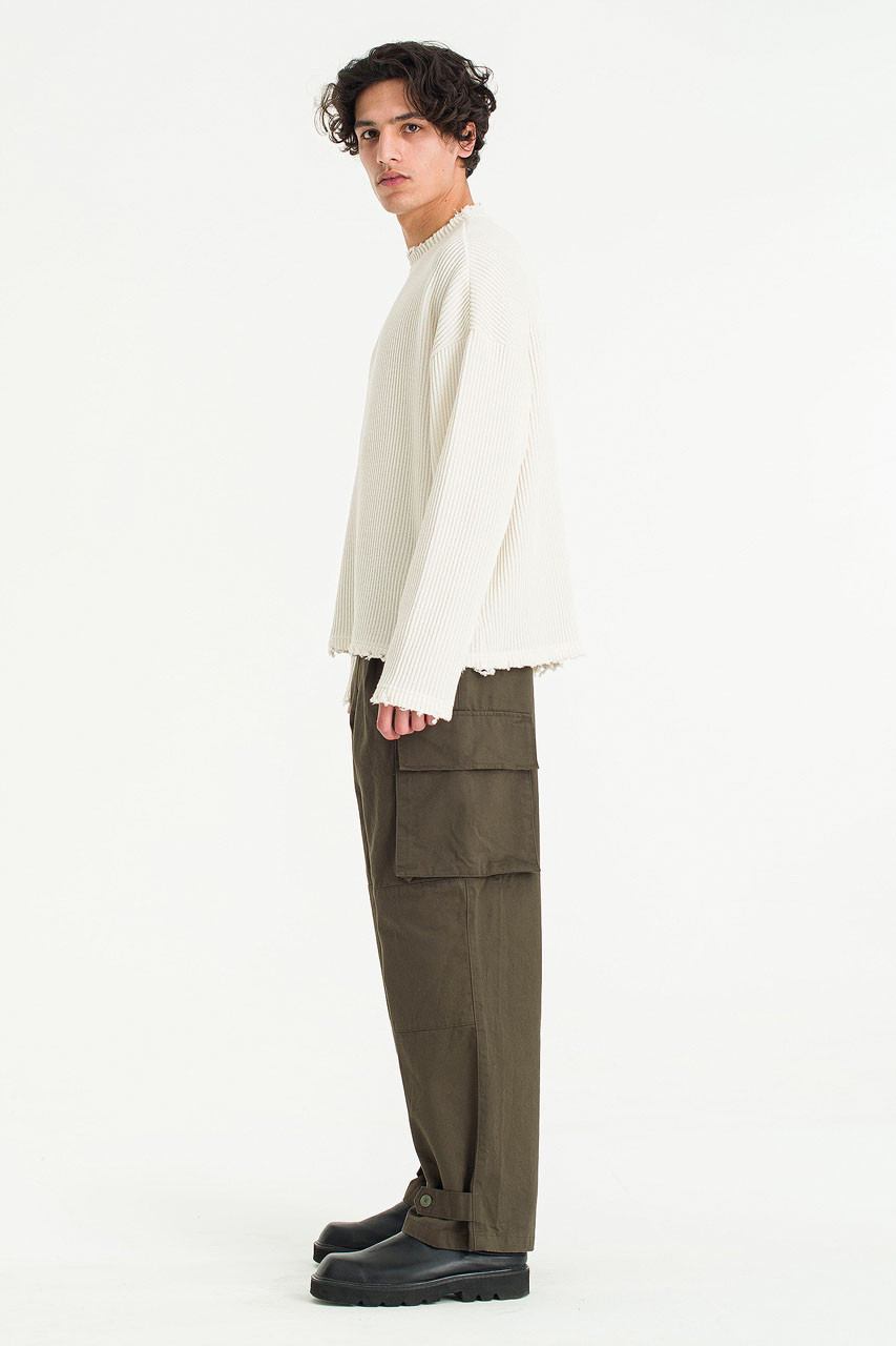 Menswear | Wrap Cuff Cargo Pants, Khaki