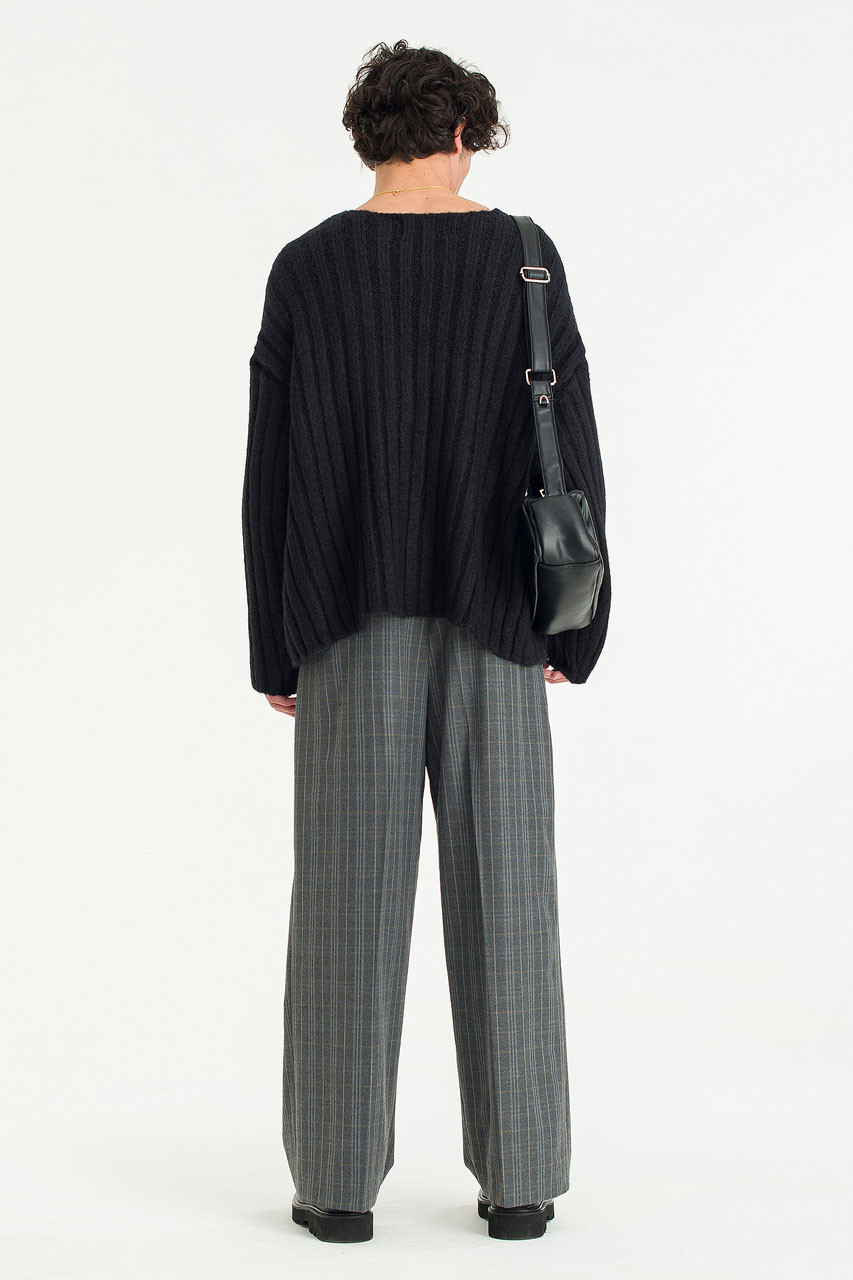 Menswear | Cropped Rib Knit, Black