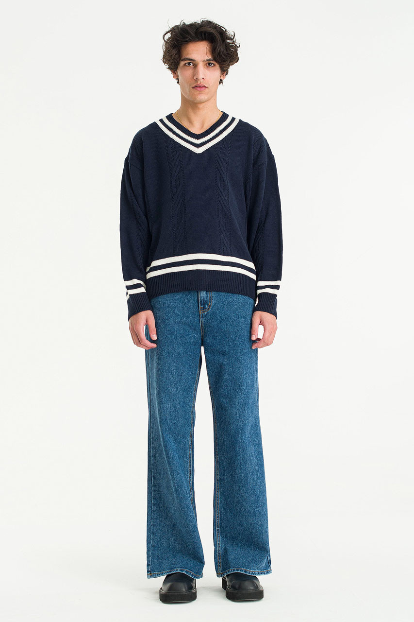 Menswear | Varsity Cable Knit, Navy